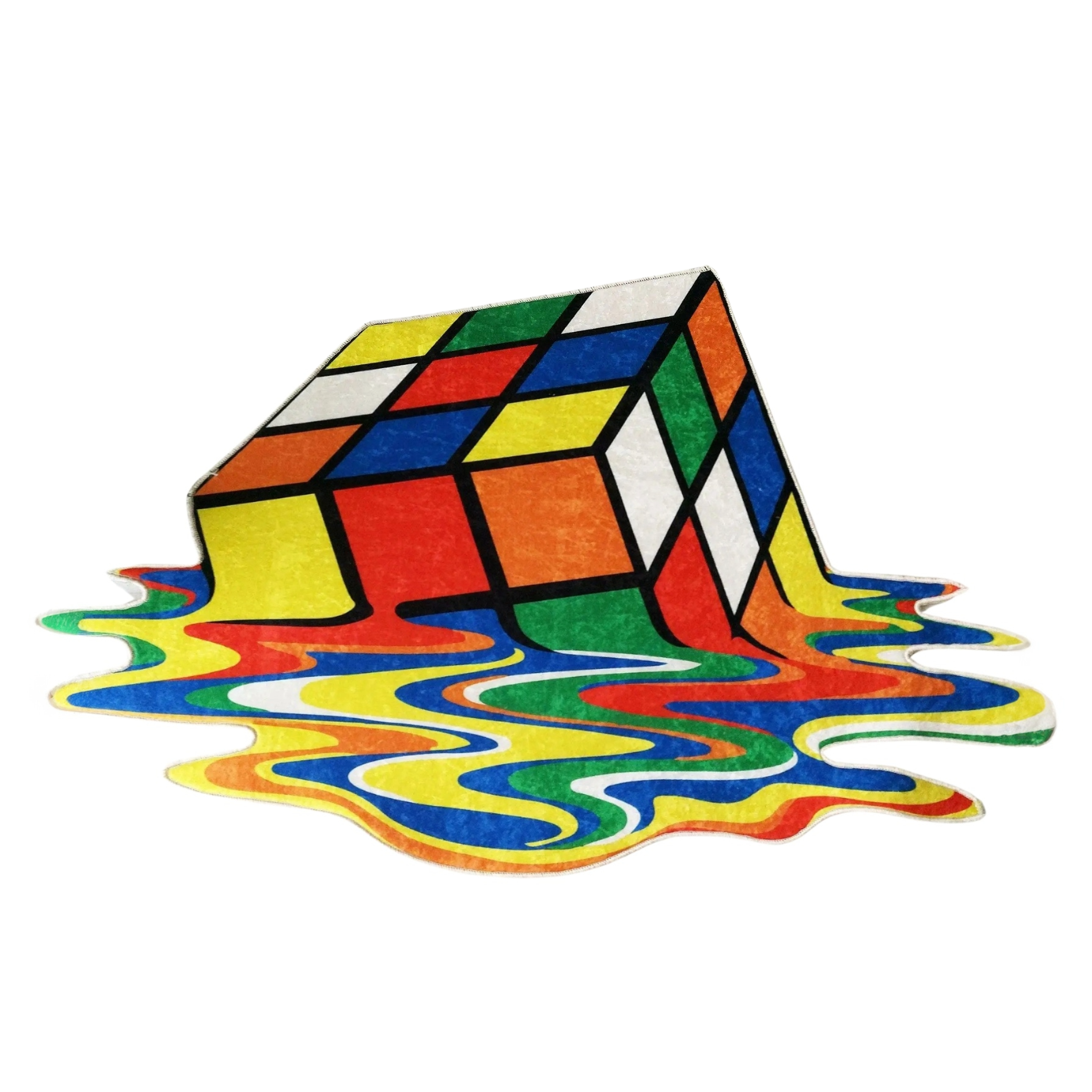 Melting Rubik's Cube Rug